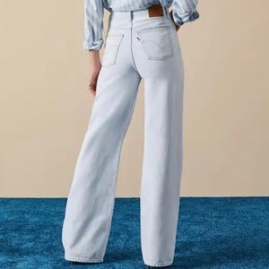 Levis Ribcage Wide Leg Jeans Light Wash Size 26